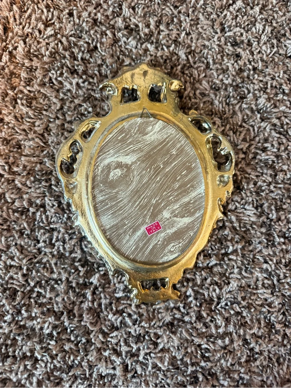 Vintage Ornate Gold Oval Wall Mirror